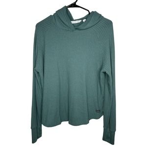 Waffle‎ Knit Calvin Klein Hoodie. Green. Size Small